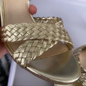 Mark Fisher genuine leather gold heels